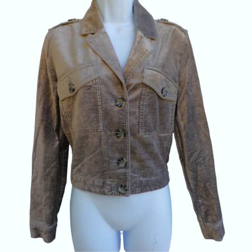 VeLVeT Cabi Jacket Military Flapped Button Pockets Notched Lapel Sunday Topper S
